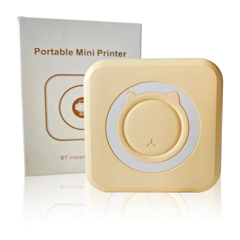 Mini Imprimante Thermique Bluetooth Sans encre - Jaune - Printaïa