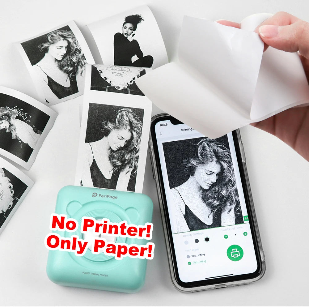 Papier Thermique Autocollant - Recharges pour mini imprimante thermique Printaïa