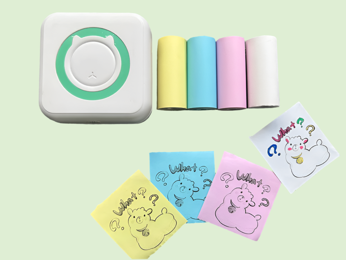Mini imprimante thermique sans encre sans fil Bluetooth pour Organisation, étudiants, enfants, et artistes