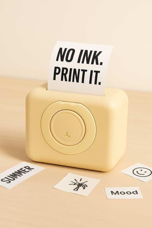 Mini imprimante thermique sans encre Bluetooth - jaune - Printaïa